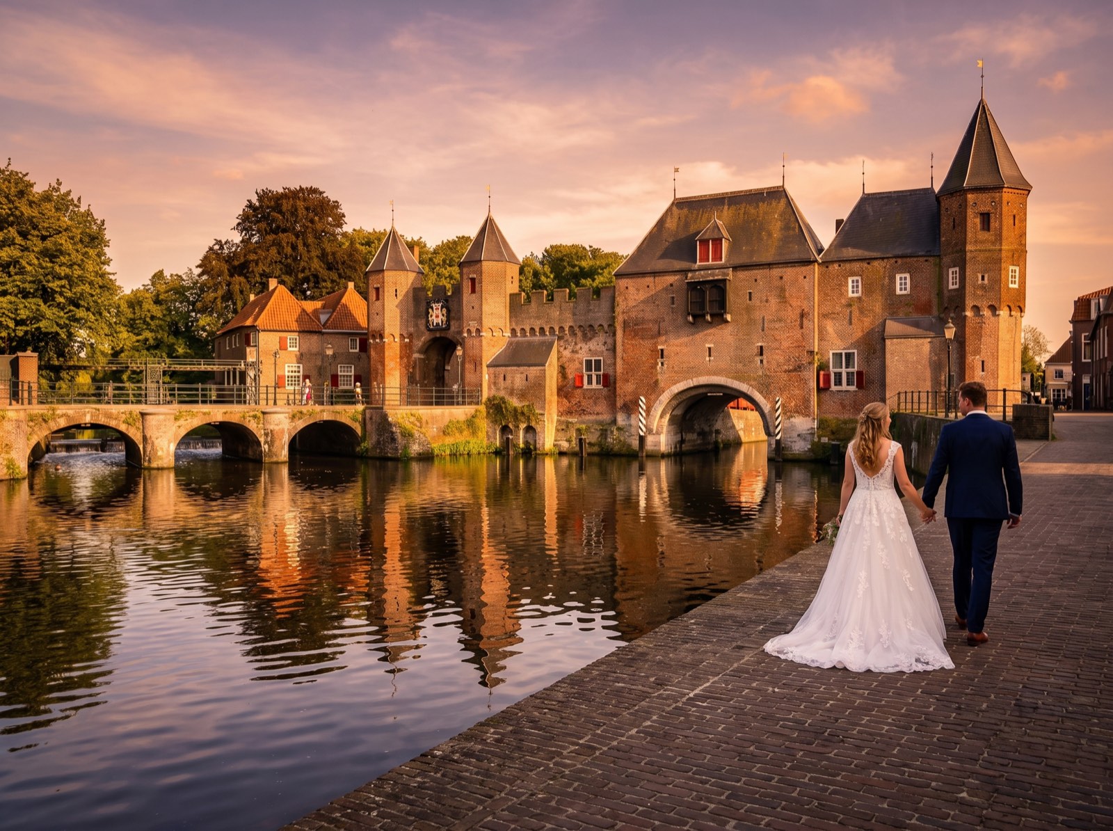 De Koppelpoort in Amersfoort, de waterpoort uit 1425 over de Eem